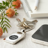 Gestroomlijnd, eigentijds, gepolijst en aanpasbaar sleutelhanger (Zijkant)