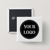 Gestroomlijnd, eigentijds, gepolijst en aanpasbaar vierkante button 5,1 cm (Voorkant /achterkant)