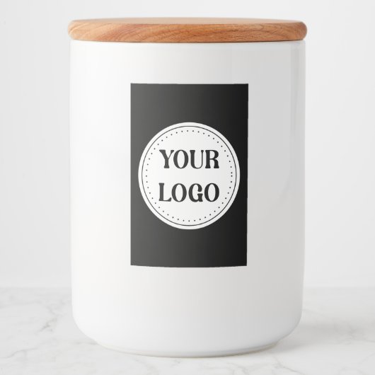 Gestroomlijnd, eigentijds, gepolijst en aanpasbaar voedselcontainer etiket (Voorkant)