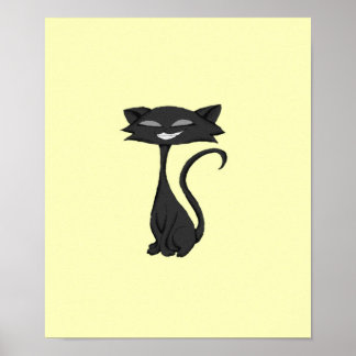 Gestroomlijnd kat Poster