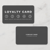 Gestroomlijnd modern - grijs & wit - Loyalty-kaart Klantenkaartje (Voorkant / Achterkant)