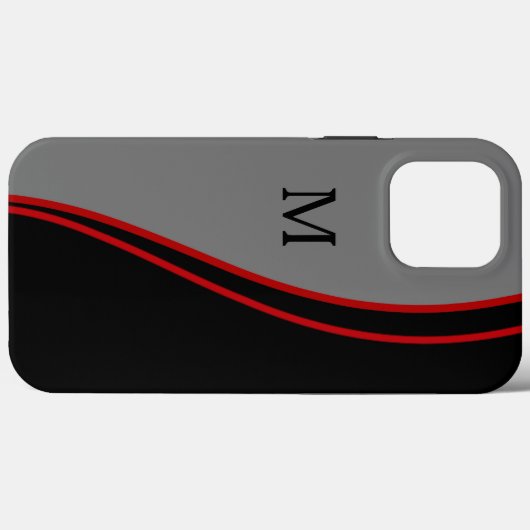Gestroomlijnd modern Man Executive Monogram Case-Mate iPhone Case (Achterkant (horizontaal))