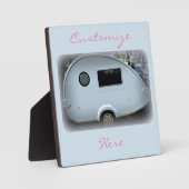 Gestroomlijnd traandrop-aanhanger zigeunercaravan fotoplaat (Voorkant)