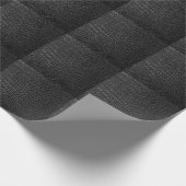 Gestroomlijnd zwart: lederen textuur Elegantie Cadeaupapier (Hoek)