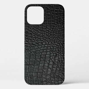 Gestroomlijnd zwart: lederen textuur Elegantie Case-Mate iPhone Case