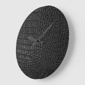 Gestroomlijnd zwart: lederen textuur Elegantie Grote Klok (Hoek)