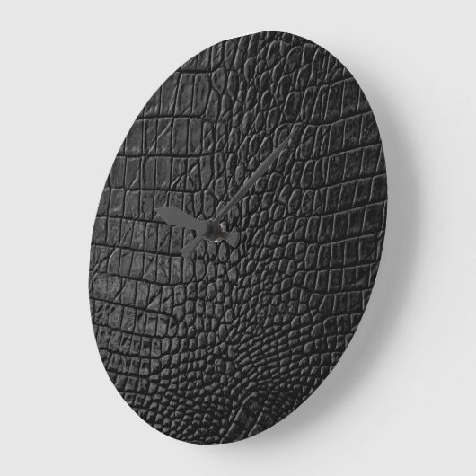 Gestroomlijnd zwart: lederen textuur Elegantie Grote Klok (Hoek)