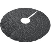 Gestroomlijnd zwart: lederen textuur Elegantie Kerstboom Rok (Gekanteld)