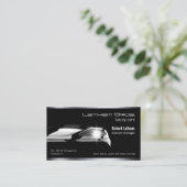 gestroomlijnd zwart luxe visitekaartje (Staand voorkant)