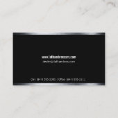 gestroomlijnd zwart luxe visitekaartje (Achterkant)