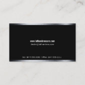 gestroomlijnd zwart luxe visitekaartje (Achterkant)