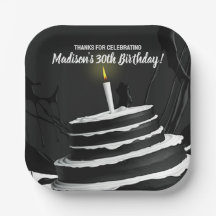 Gestroomlijnd zwart-wit taart thema verjaardagsfee