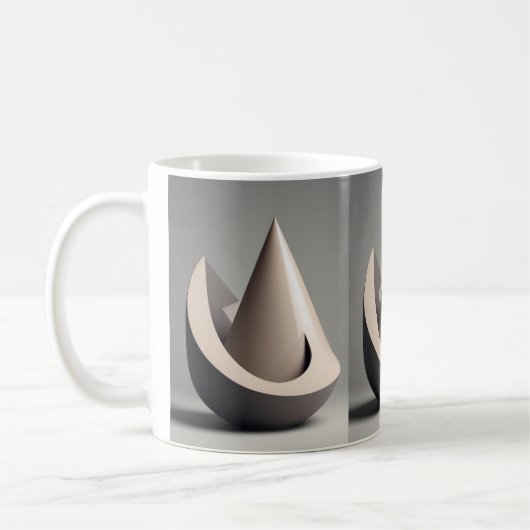 Gestroomlijnde 3D-vormontwerp Mok (Links)