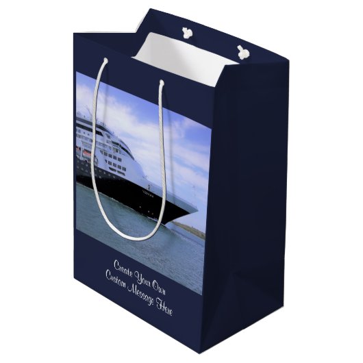 Gestroomlijnde, aangepaste verzenddoos medium cadeauzakje (Achterkant Gekanteld)