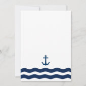 Gestroomlijnde anchor Nautical Custom Birthday Inv Kaart (Achterkant)
