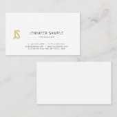Gestroomlijnde Chic Design Gold Monogram Plain Tre Visitekaartje (Voorkant / Achterkant)