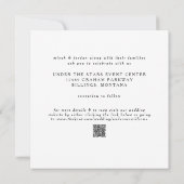 Gestroomlijnde & Eenvoudige Moderne B/W Vierkant I Kaart (Achterkant)