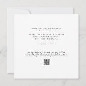 Gestroomlijnde & Eenvoudige Moderne B/W Vierkante Kaart (Achterkant)