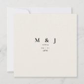 Gestroomlijnde & Eenvoudige Moderne Beige Vierkant Kaart (Voorkant)