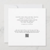 Gestroomlijnde & Eenvoudige Moderne Vierkante B/W  Kaart (Achterkant)