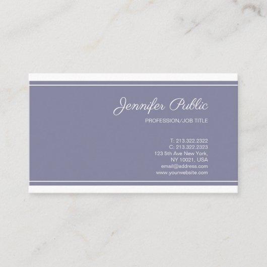 Gestroomlijnde Elegante Kleur Professioneel Modern Visitekaartje (Voorkant)