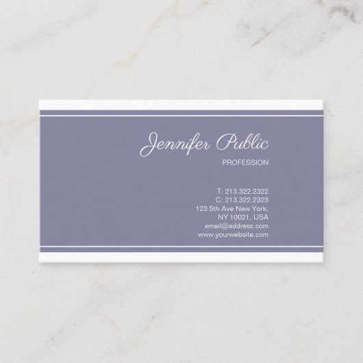 Gestroomlijnde Elegante Kleur Professioneel Modern Visitekaartje (Voorkant)