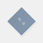 Gestroomlijnde en eenvoudige Periwinkle Monogram I Servet (Hoek)