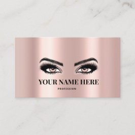 Gestroomlijnde Faux folie wimper extensions Rosego Afsprakenkaartje