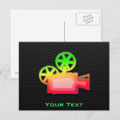 Gestroomlijnde filmcamera briefkaart (Voorkant / Achterkant)