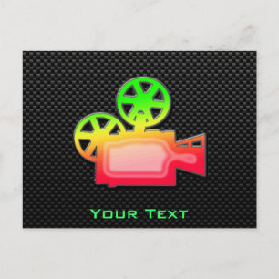 Gestroomlijnde filmcamera briefkaart
