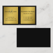 Gestroomlijnde gouden en zwarte monogram voor geav visitekaartje