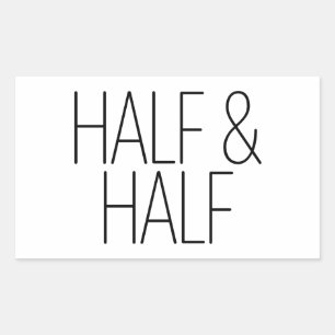 Gestroomlijnde helft en helft rechthoekige sticker