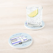 Gestroomlijnde kleine oplegger Thunder_Cove Zandsteen Onderzetter (Zijkant)