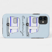 Gestroomlijnde kleine oplegger zigeunercaravan Case-Mate iPhone case (Achterkant (horizontaal))