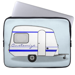 Gestroomlijnde kleine oplegger zigeunercaravan laptop sleeve