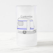 Gestroomlijnde kleine oplegger zigeunercaravan matglas bierpul (Center)