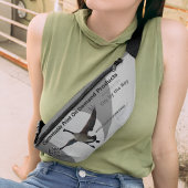 Gestroomlijnde  Logo/Domain/QR-code grijs/zilver Heuptasje