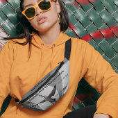 Gestroomlijnde  Logo/Domain/QR-code grijs/zilver Heuptasje