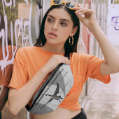 Gestroomlijnde  Logo/Domain/QR-code grijs/zilver Heuptasje