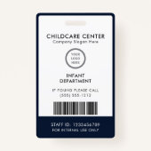 Gestroomlijnde marineblauw Moderne minimalistische Badge (Achterkant)