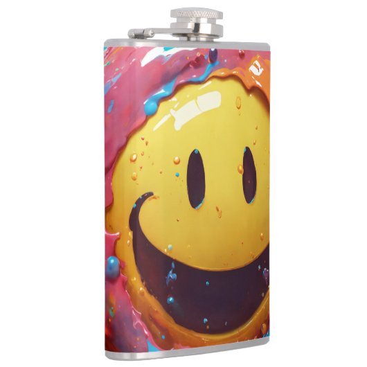 Gestroomlijnde, met vinyl omhulde kolf, 236 ml heupfles (Rechts)