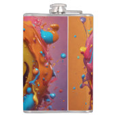 Gestroomlijnde, met vinyl omhulde kolf, 236 ml heupfles (Achterkant)