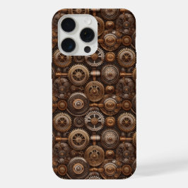 Gestroomlijnde metalen tandwielen iPhone 15 pro max case