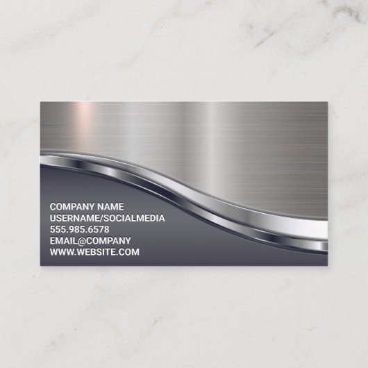 Gestroomlijnde metallic glans | Mannen gezichtshaa Visitekaartje (Achterkant)