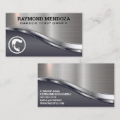 Gestroomlijnde metallic glans | Mannen gezichtshaa Visitekaartje (Voorkant / Achterkant)