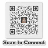 Gestroomlijnde, minimalistische QR-code-Sticker - Sticker (Voorkant)