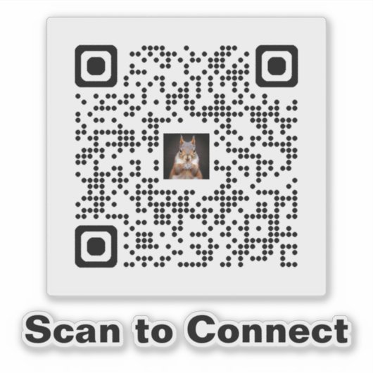 Gestroomlijnde, minimalistische QR-code-Sticker - Sticker (Voorkant)