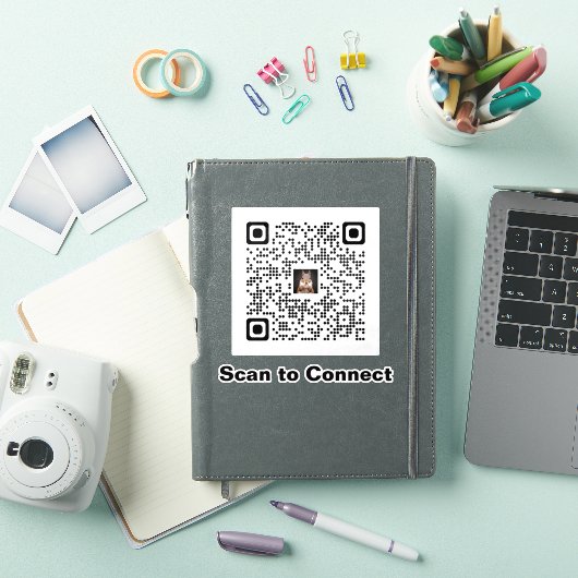Gestroomlijnde, minimalistische QR-code-Sticker -  Sticker (iPad Cover)