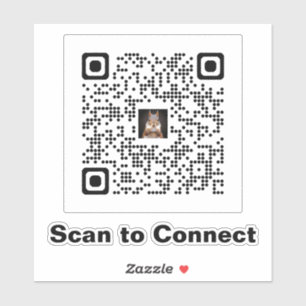 Gestroomlijnde, minimalistische QR-code-Sticker - Sticker