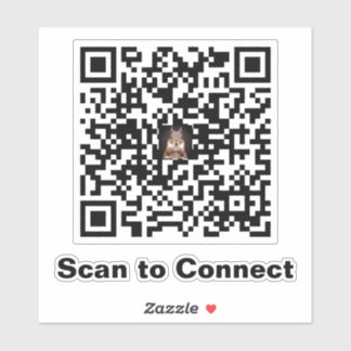 Gestroomlijnde, minimalistische QR-code-Sticker -  Sticker